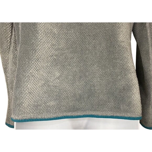 Patagonia Women's Gray Teal Retool Pullover Fleece Snap T Fleece  Sz S Small - Picture 7 of 10